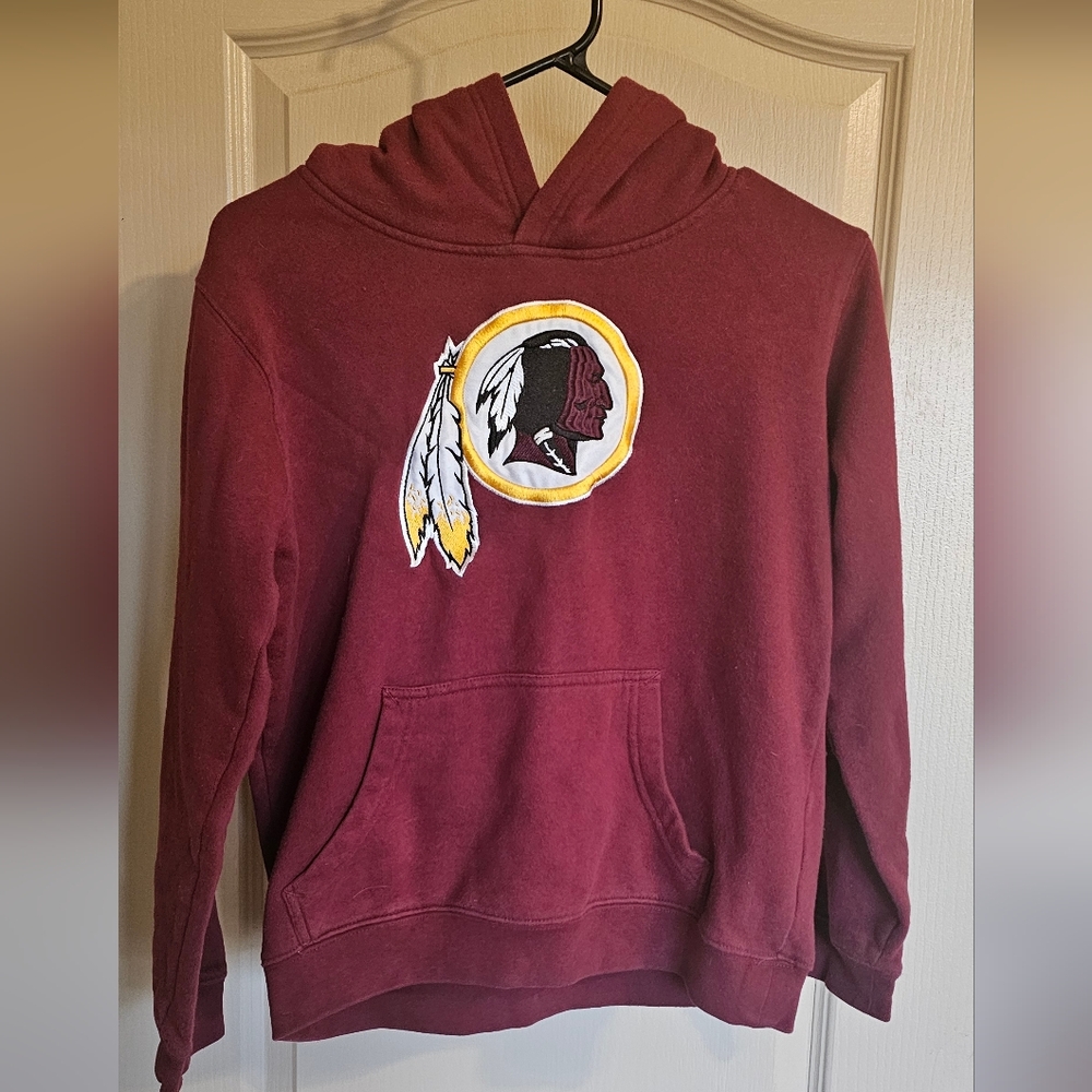 NFL Team Apparel Vintage Washington Redskins Youth Large Hoodie Burgundy